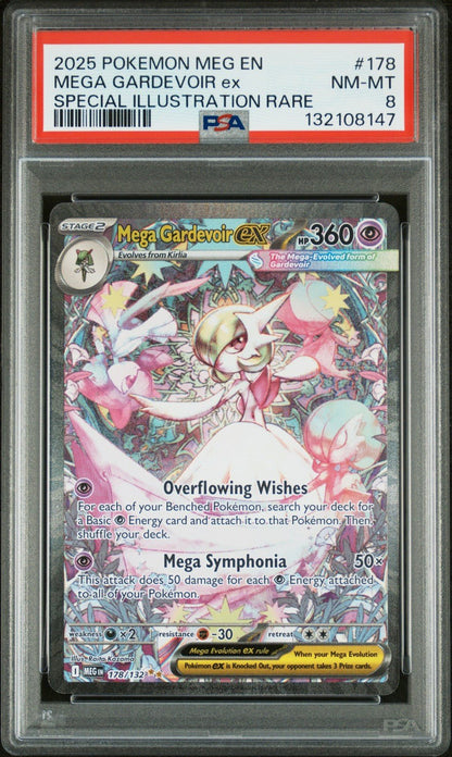Pokemon Mega Gardevoir ex 178/132 Me01: Evolution Holo PSA 8