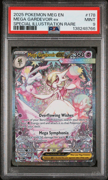 Pokemon Mega Gardevoir EX 178/132 Me01: Evolution Holo PSA 9
