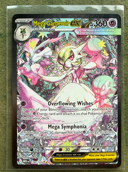 Pokemon Mega Gardevoir ex 360 HP 178/132 Me01: Mega Evolution Full Art EX NM
