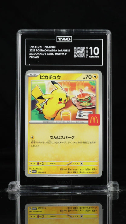 Pokemon Mega Japanese Mcdonald's Collection PIKACHU Promo 020/M - P TAG 10