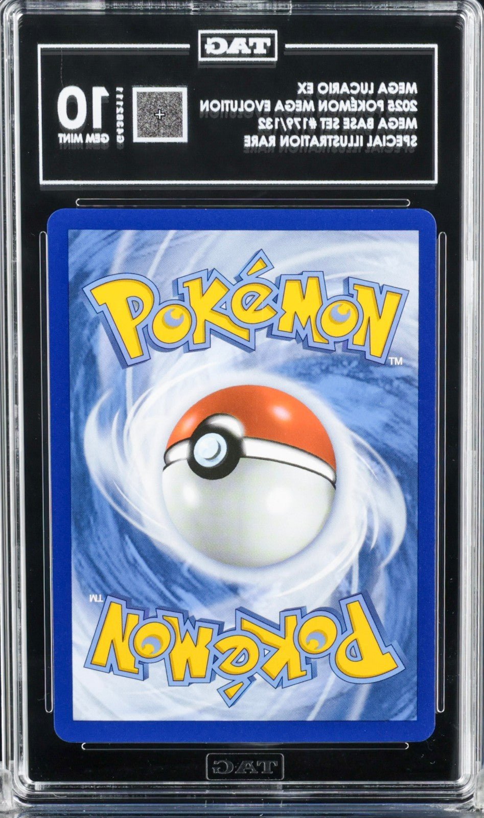 Pokemon Mega Lucario ex 179/132 Me01: Mega Evolution Holo TAG 10 2