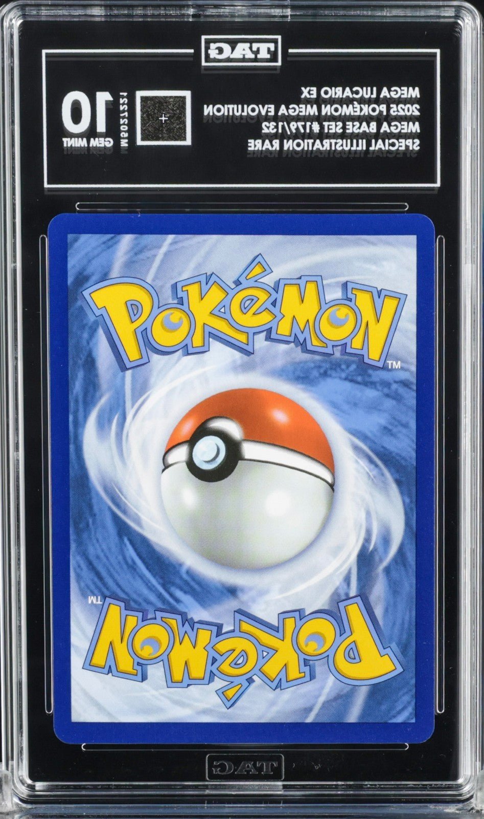 Pokemon Mega Lucario ex 179/132 Me01: Mega Evolution Holo TAG 10