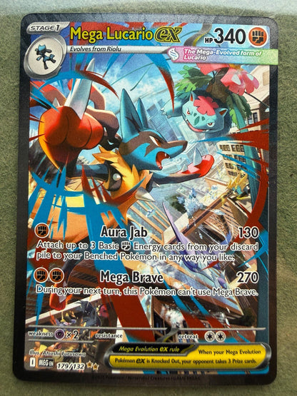Pokemon Mega Lucario EX 179/132 Special Illustration NM