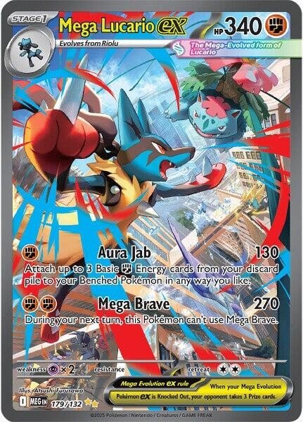 Pokemon Mega Lucario EX 179/132 Special Illustration NM