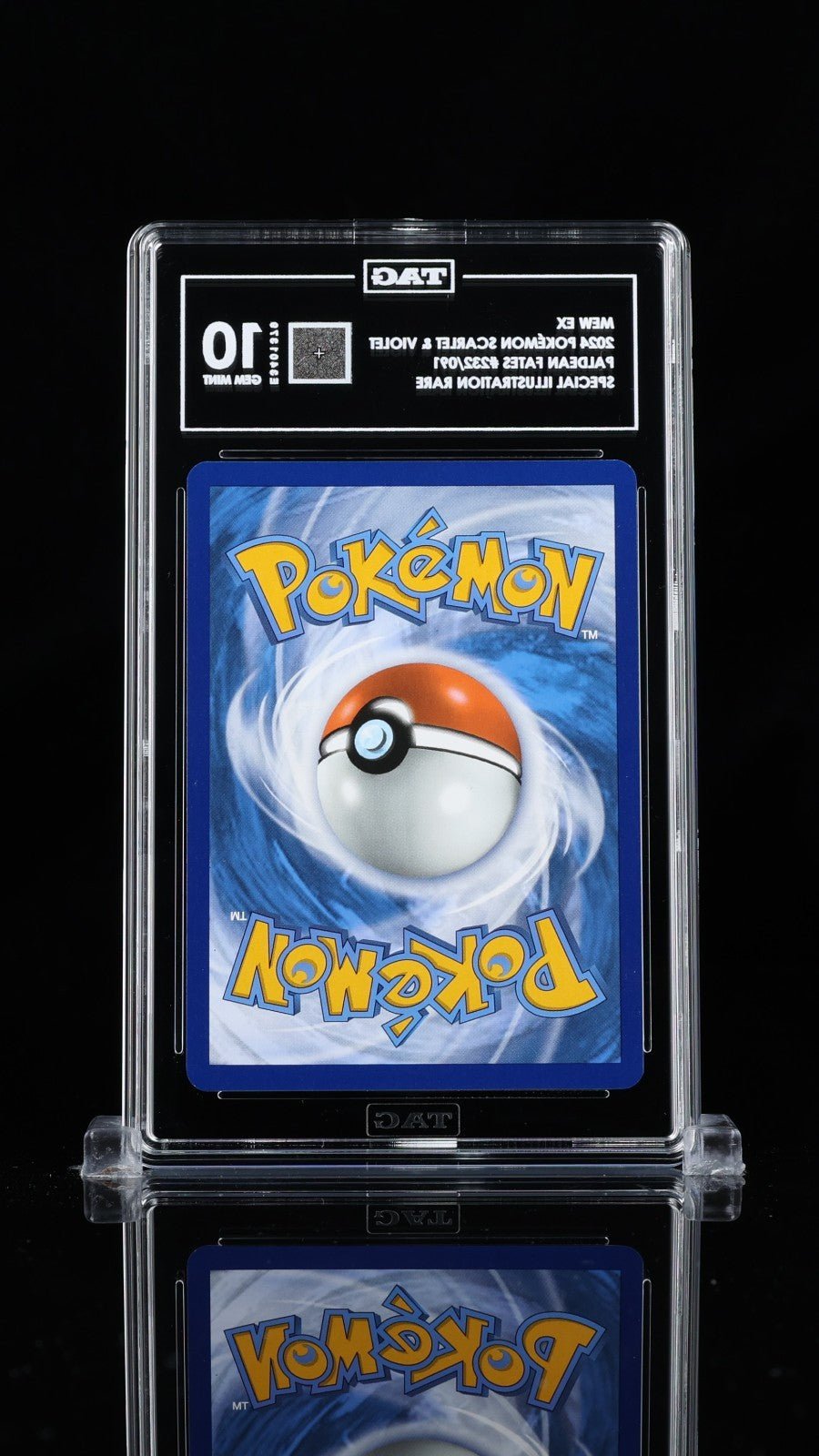 Pokemon Mew ex 232/091 SV: Paldean Fates Holo TAG 10