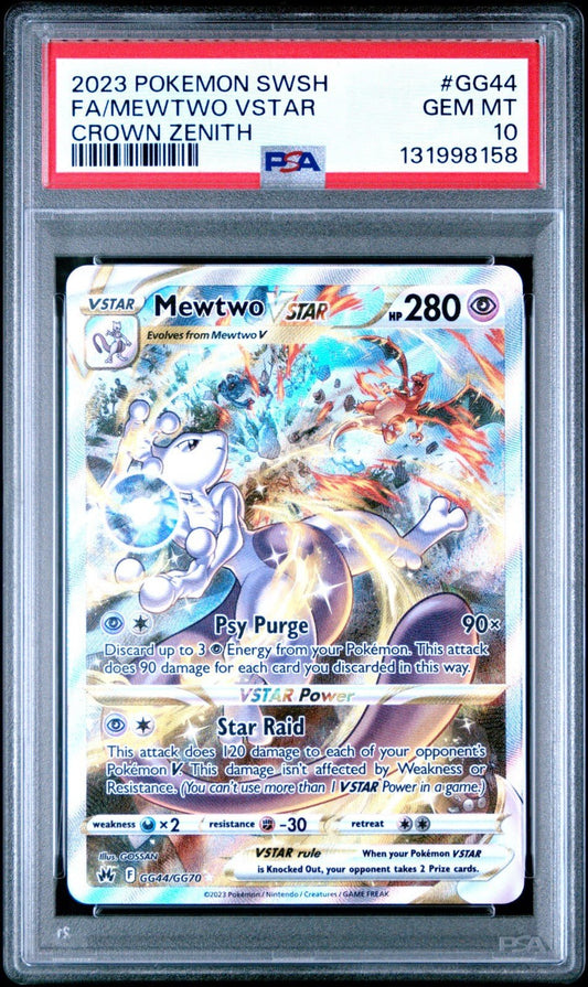 Pokemon Mewtwo VSTAR GG44/GG70 Crown Zenith Galarian Gallery PSA 10 Gem Mint