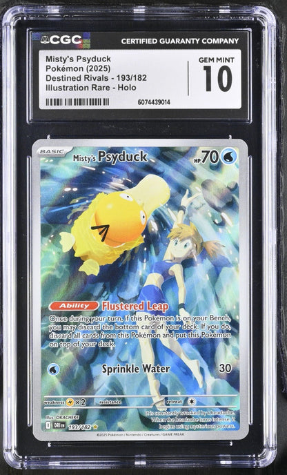 Pokemon Misty's Psyduck 193/182 CGC 10 IR Destined Rivals