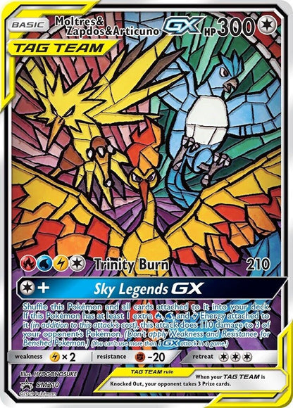 Pokemon Moltres Zapdos Articuno GX Hidden Fates Black Star Promo SM210 PSA 10