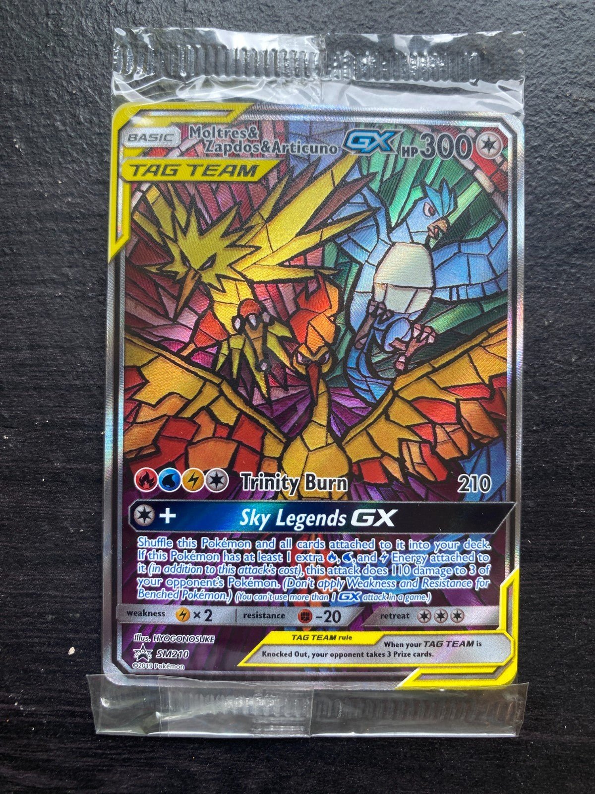 Pokemon Moltres & Zapdos & Articuno GX SM210 Sm Holo SEALED Promo Hidden Fates