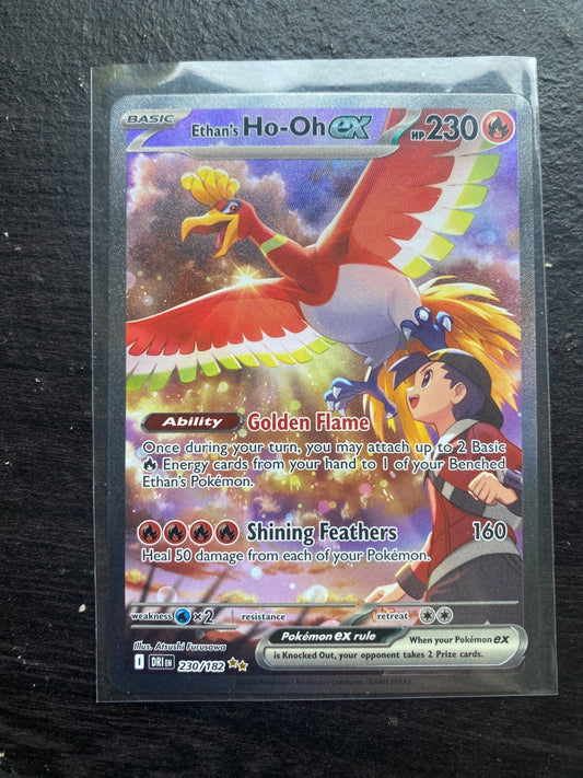 Pokemon NM Ethan's Ho - oh Ex SIR 230/182 Destined Rivals Near Mint