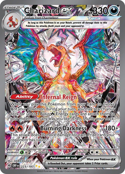 Pokemon Obsidian Flames Charizard EX 223/197 TAG 9