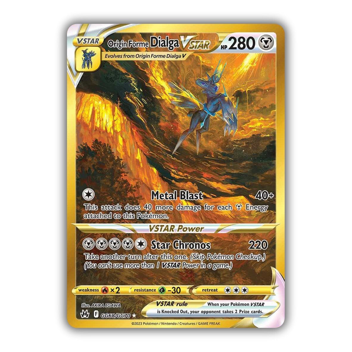 Pokemon Origin Forme Dialga VSTAR GG68/GG70 Holo Full Art Secret Rare TAG 9