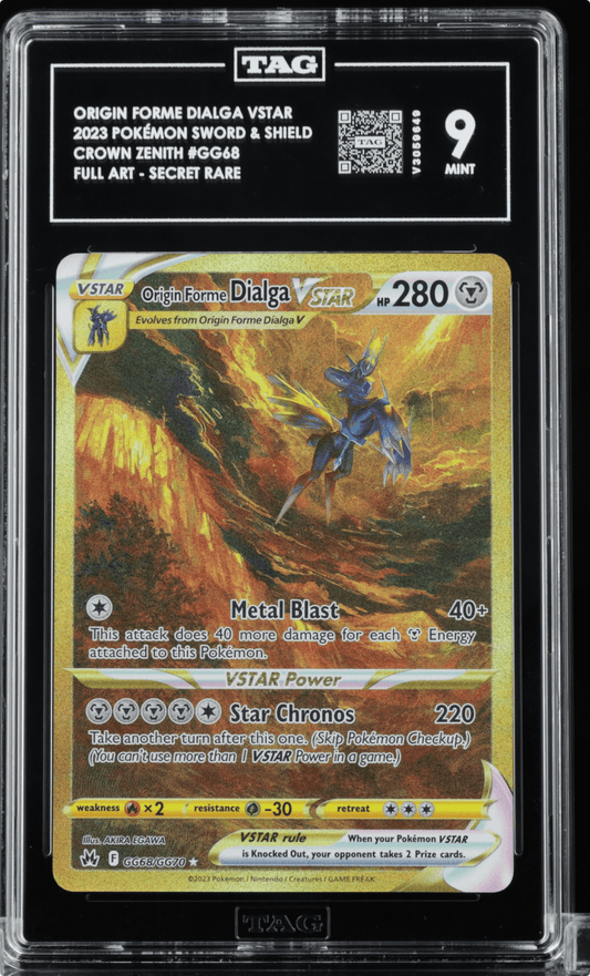 Pokemon Origin Forme Dialga VSTAR GG68/GG70 Holo Full Art Secret Rare TAG 9