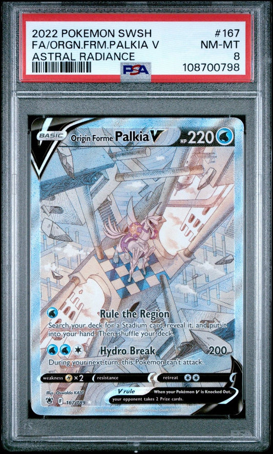 Pokemon Origin Forme Palkia V Astral Radiance PSA 8 167