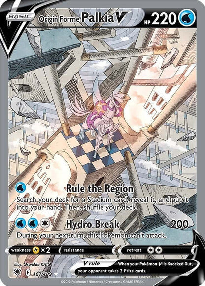Pokemon Palkia v Astral Radiance 167/189 Origin Forme Full Art TAG 10