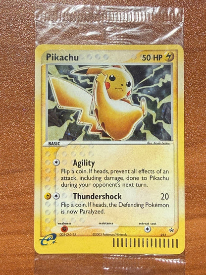 Pokemon Pikachu 012 and Meowth 013 Black Star Promo Sealed Swirl