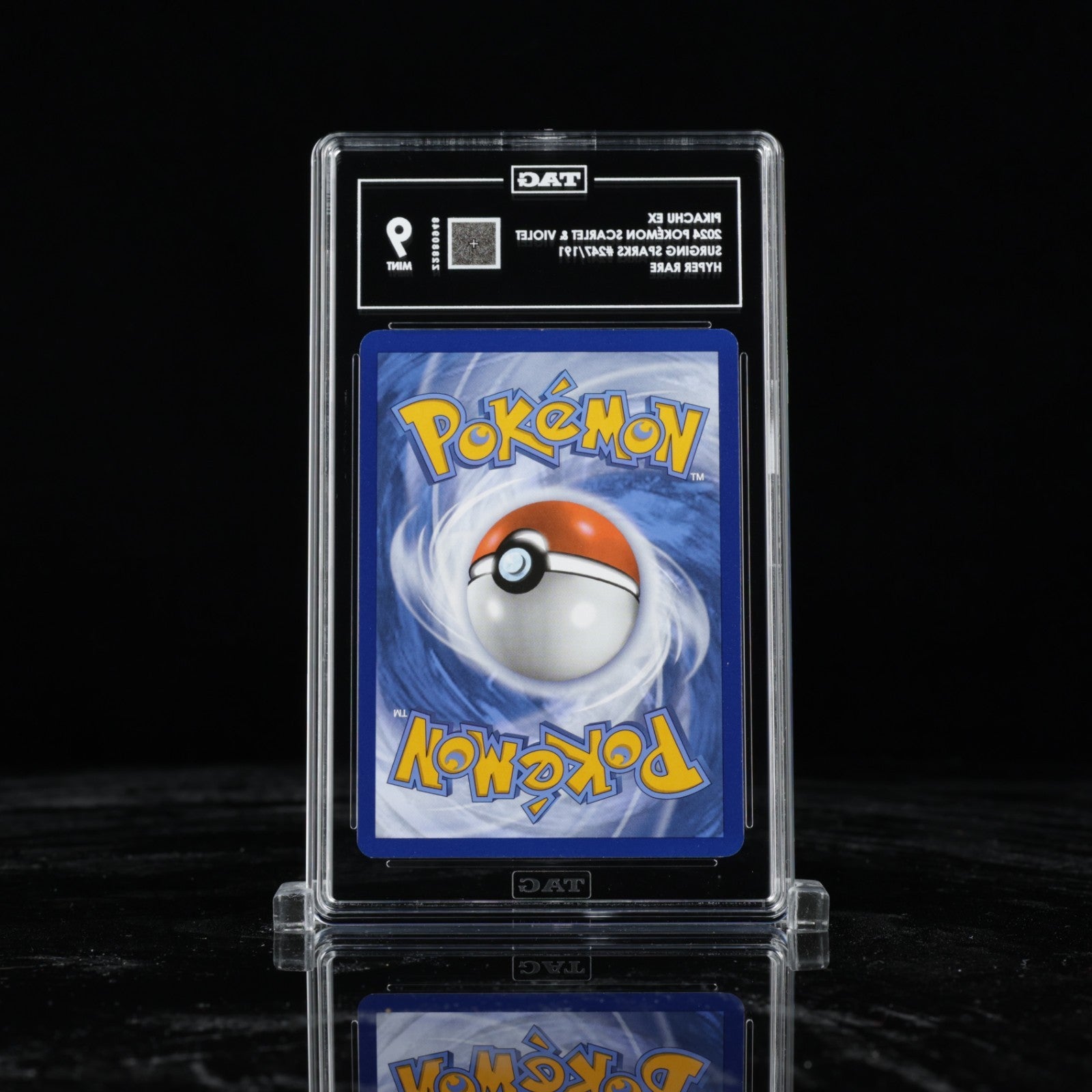 Pokemon Pikachu ex 247/191 Sv08: Surging Sparks Holo TAG 9