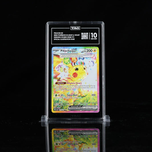 Pokemon Pikachu ex Surging Sparks Special Illustration Rare 238 TAG 10 2