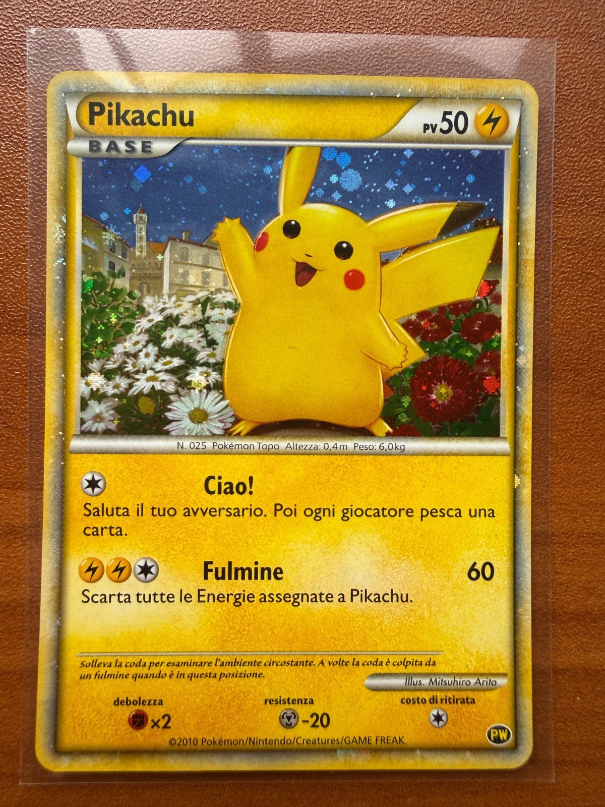 Pokemon Pikachu (Italian) PW2 World Collection Holo NM - 
