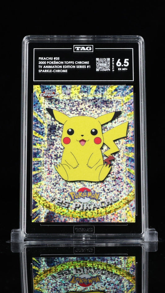Pokemon Pikachu Sparkle 25 Topps Chrome EX - MT TAG 6.5