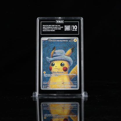 Pokemon Pikachu with Grey Felt Hat Van Gogh Full Art Promo SVP EN 085 TAG 10