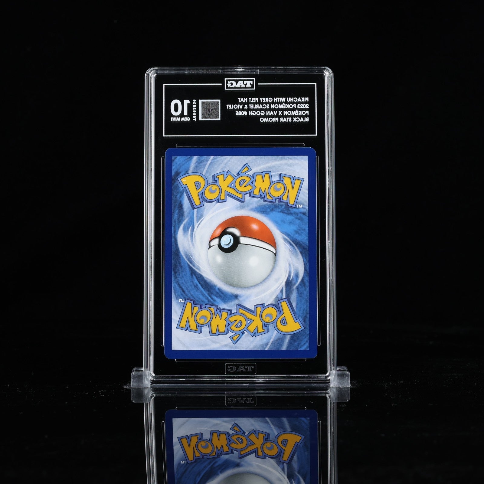 Pokemon Pikachu with Grey Felt Hat Van Gogh Full Art Promo SVP EN 085 TAG 10