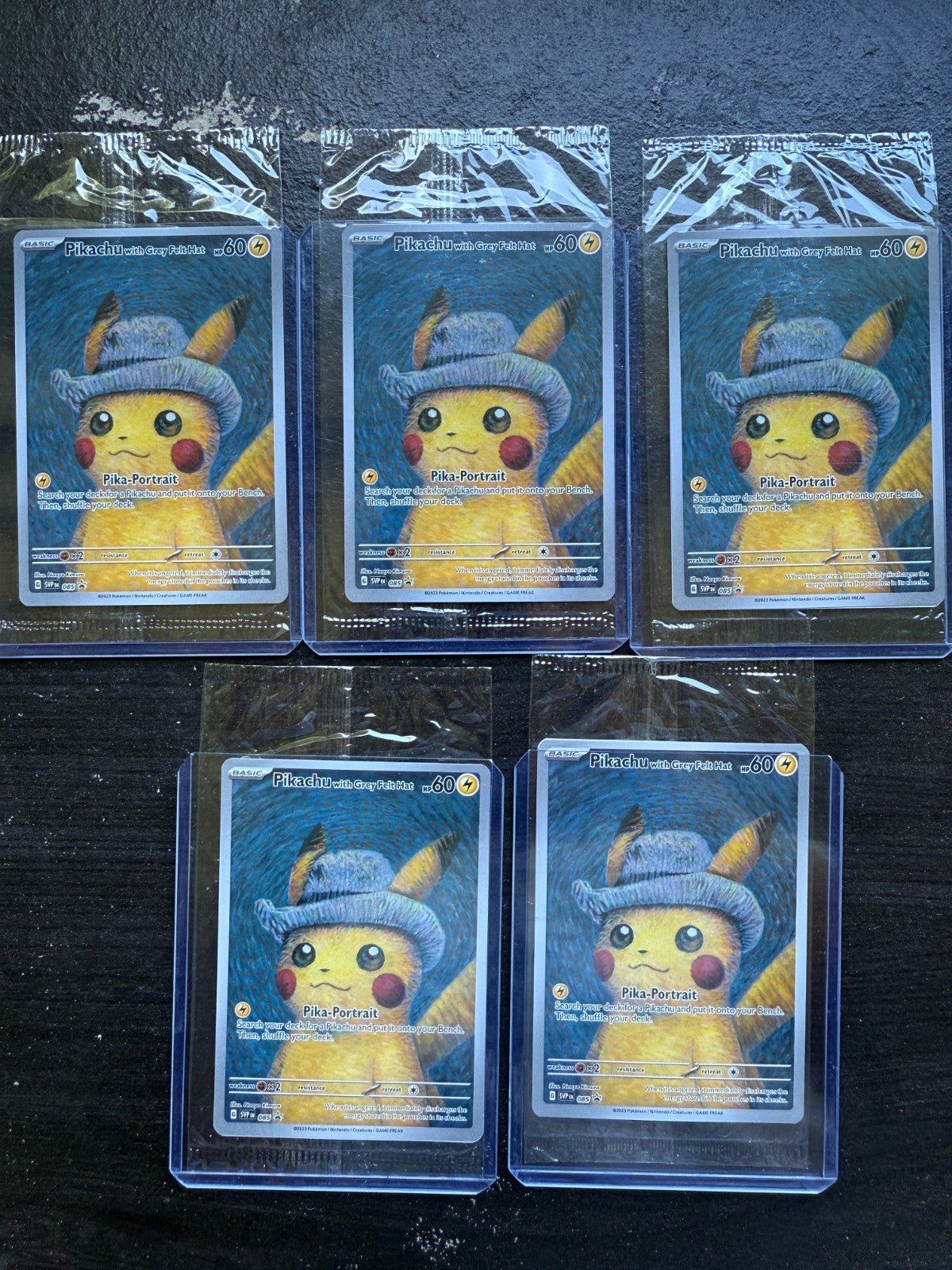 Pokemon Pikachu with Grey Felt Hat Van Gogh Pikachu Promo 085 Sealed