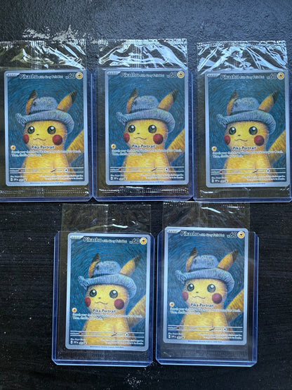 Pokemon Pikachu with Grey Felt Hat Van Gogh Pikachu Promo 085 Sealed