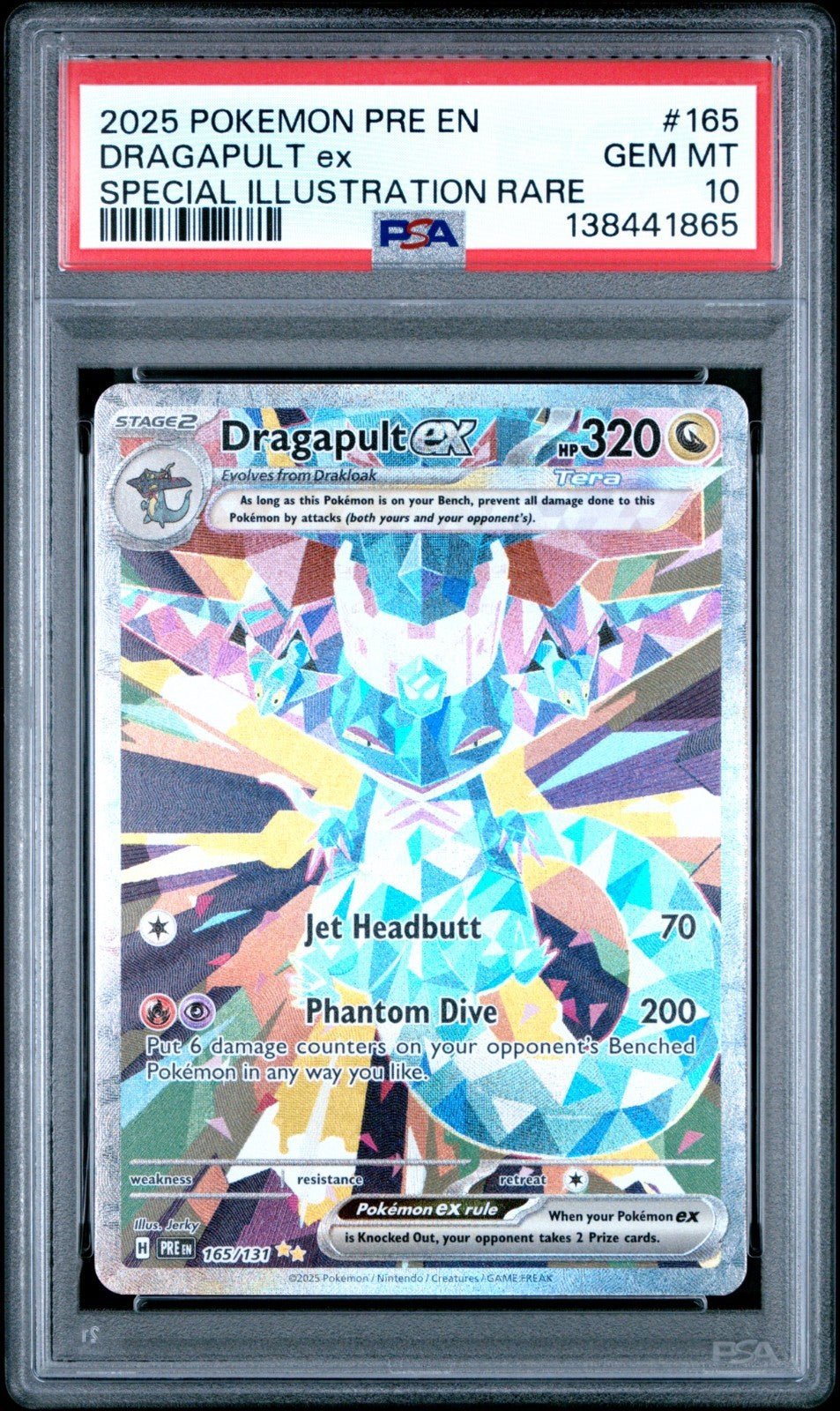 POKEMON PRE EN - PRISMATIC EVOLUTIONS 165/131 DRAGAPULT EX SIR PSA 10