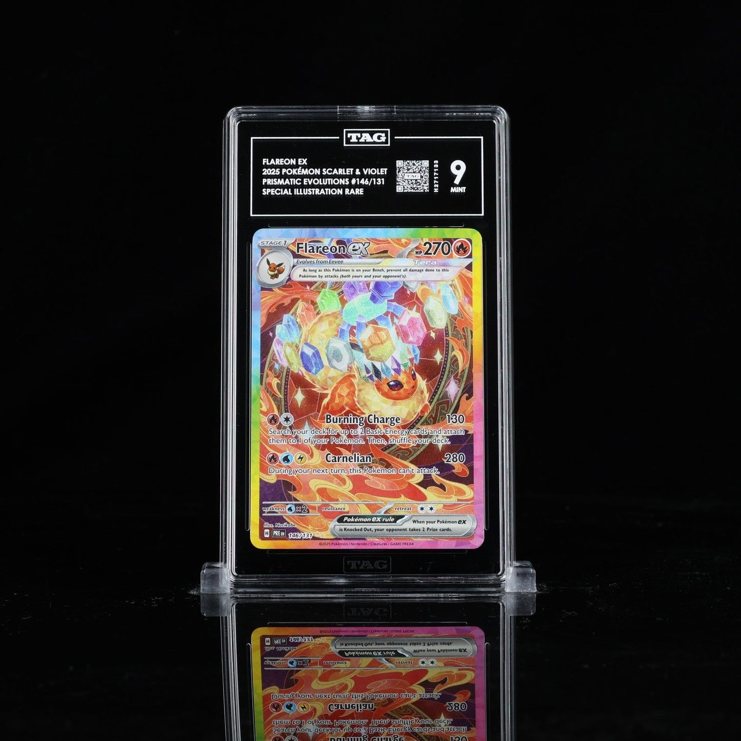Pokemon Prismatic Evolutions — Flareon Ex 146/131 TAG 9 SIR 2