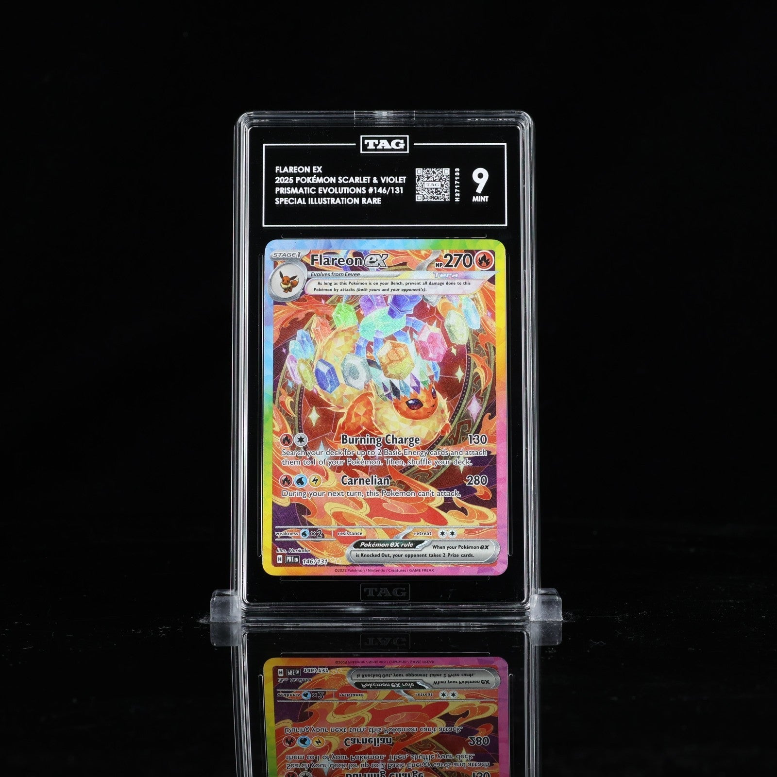 Pokemon Prismatic Evolutions — Flareon Ex 146/131 TAG 9 SIR 2
