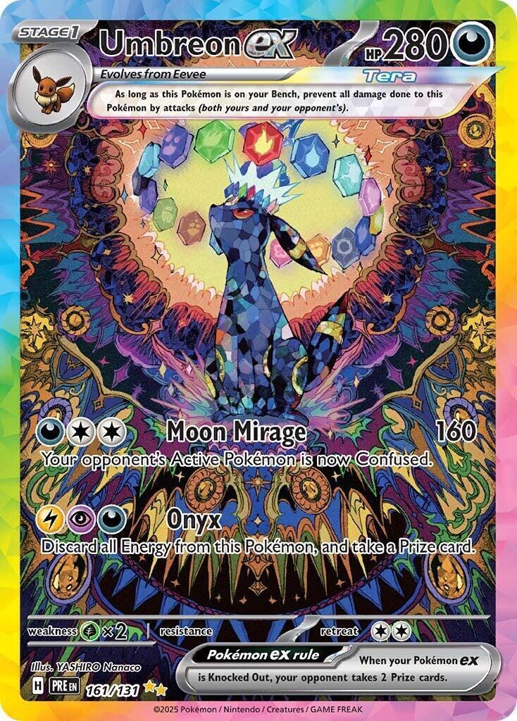 Pokémon Prismatic Evolutions Umbreon EX Sir SAR 161/131 PSA 10