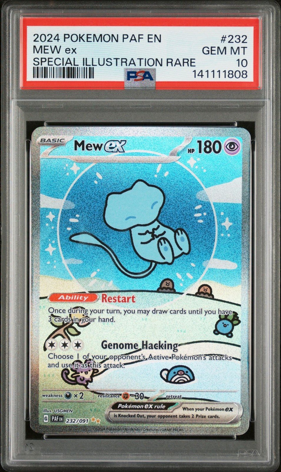 POKEMON PSA 10 2024 SV Paldean Fates Mew ex 232/091 SIR