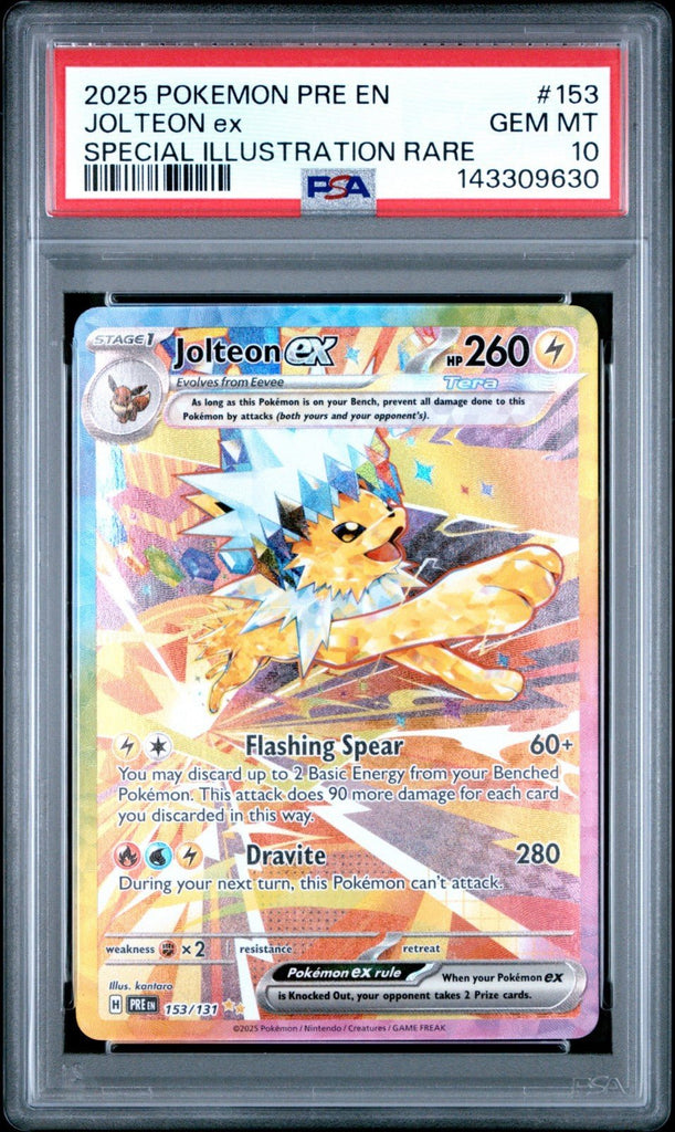 Pokemon PSA 10 Jolteon ex 153/131 Sv: Prismatic Evolutions SIR