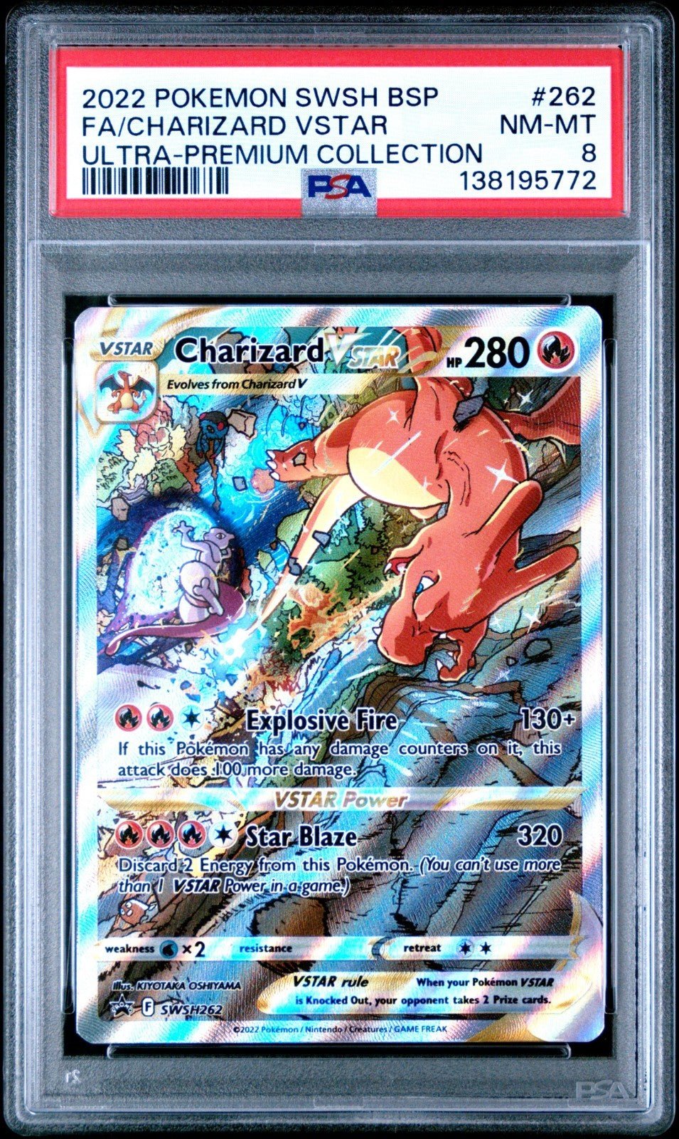Pokemon PSA 8 Charizard VSTAR SWSH262 FULL ART HOLO 262 SWSH PROMO