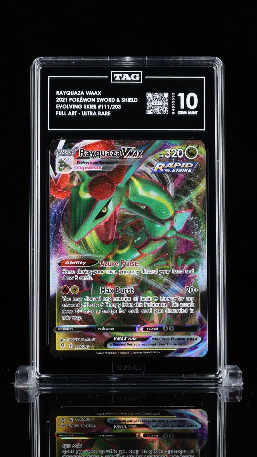 Pokemon Rayquaza VMAX 111/203 TAG 10 Evolving Skies