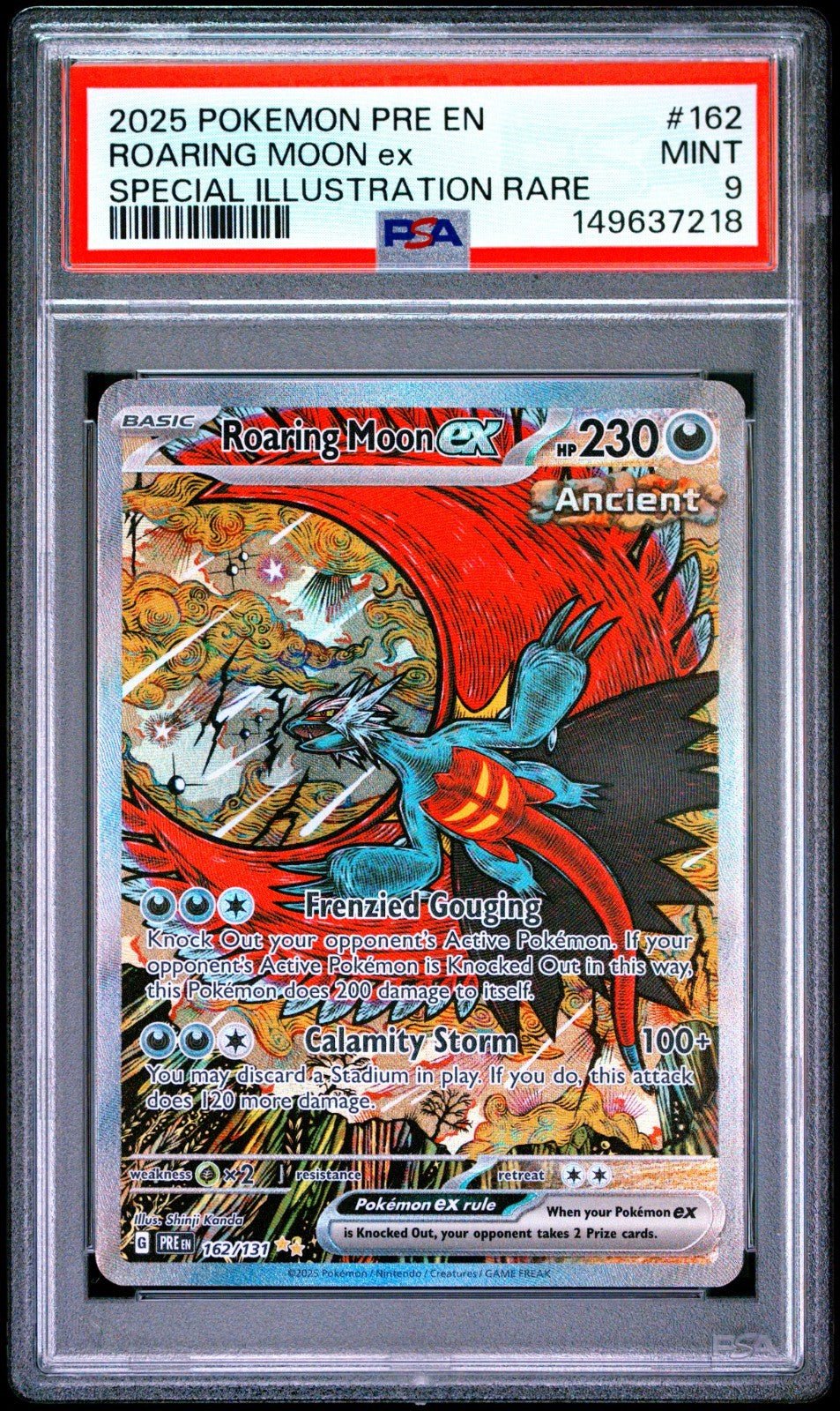 Pokemon Roaring Moon ex 162/131 Sv: Prismatic Evolutions Holo PSA 9