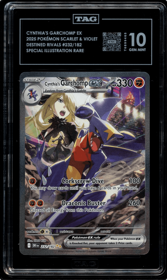 Pokemon SIR Cynthia's Garchomp EX Destined Rivals 232/182 TAG 10