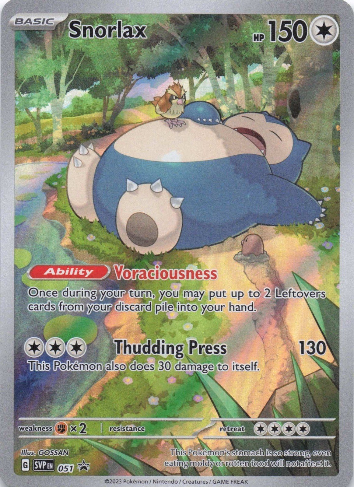 Pokemon Snorlax 051 Sv: Scarlet & Violet Promo Cards Holo TAG 10