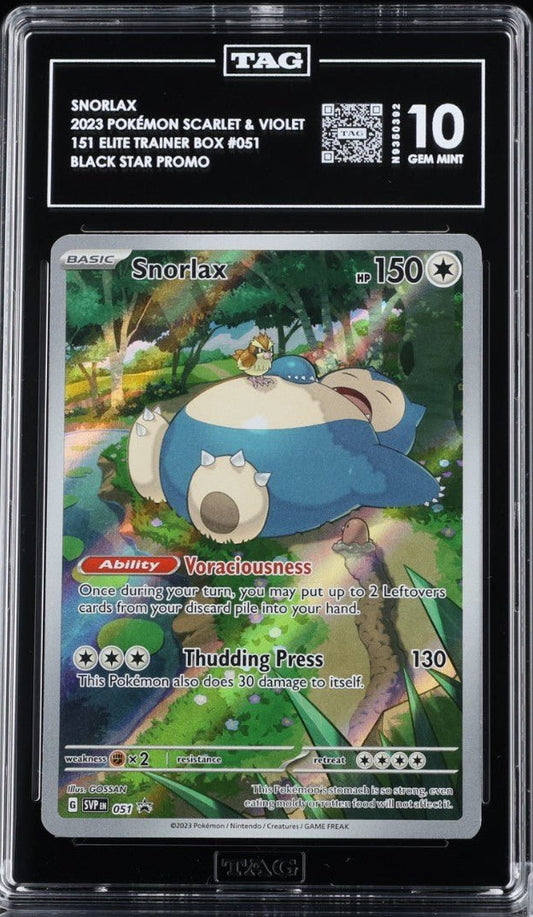 Pokemon Snorlax 051 Sv: Scarlet & Violet Promo Cards Holo TAG 10