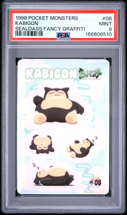 Pokemon Snorlax (Kabigon) Sealdass Fancy Graffiti 08 - PSA 9
