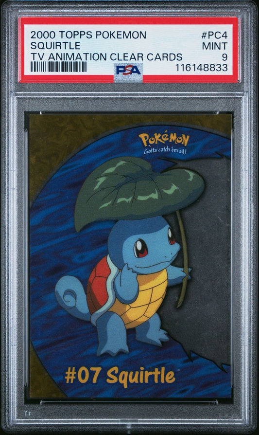 Pokemon Squirtle Topps Clear Card PC4 2000 TV Animation PSA 9