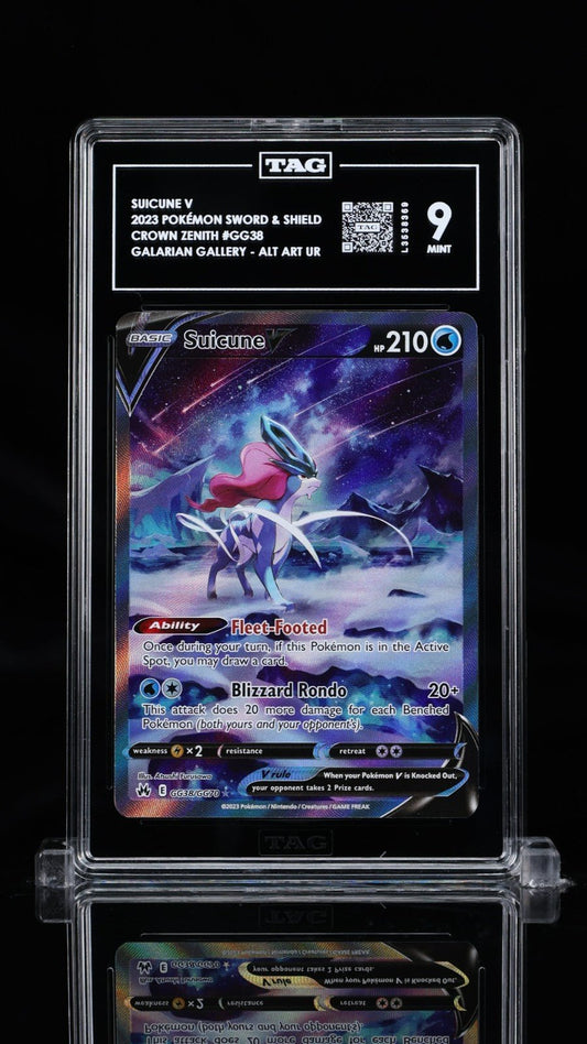 Pokemon Suicune V GG38/GG70 Crown Zenith Pokemon 2023 TAG 9