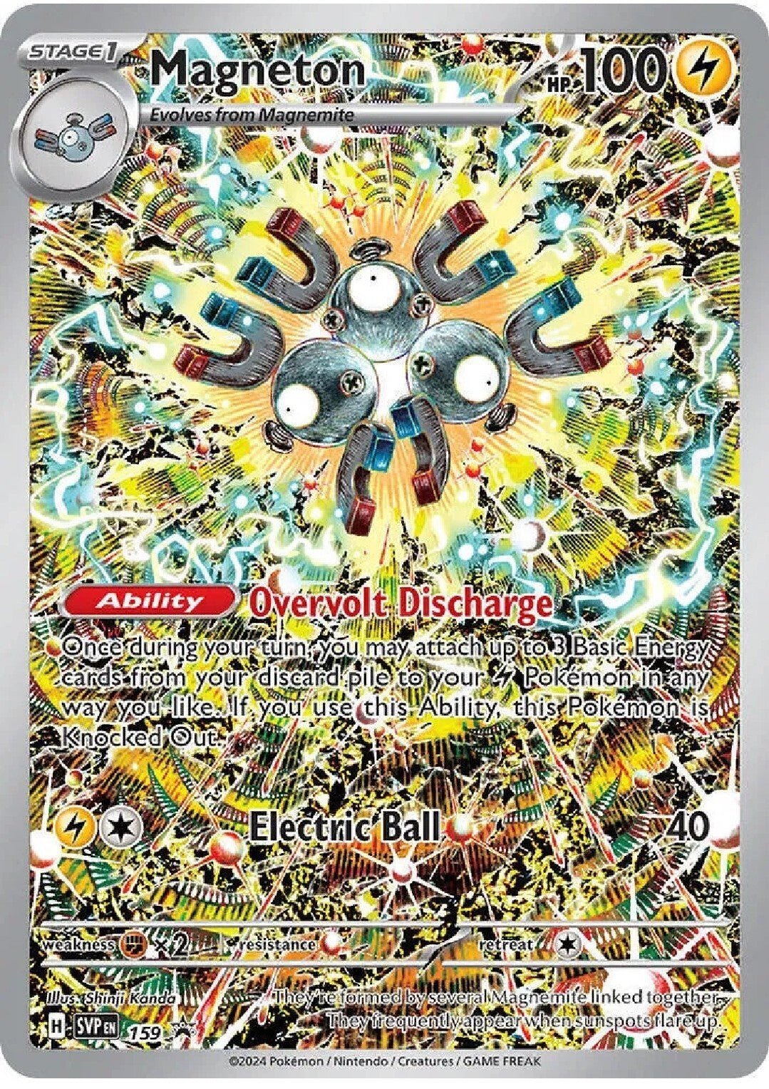 Pokemon Surging Sparks Magneton 159 Pokemon Center PSA 8 Mint