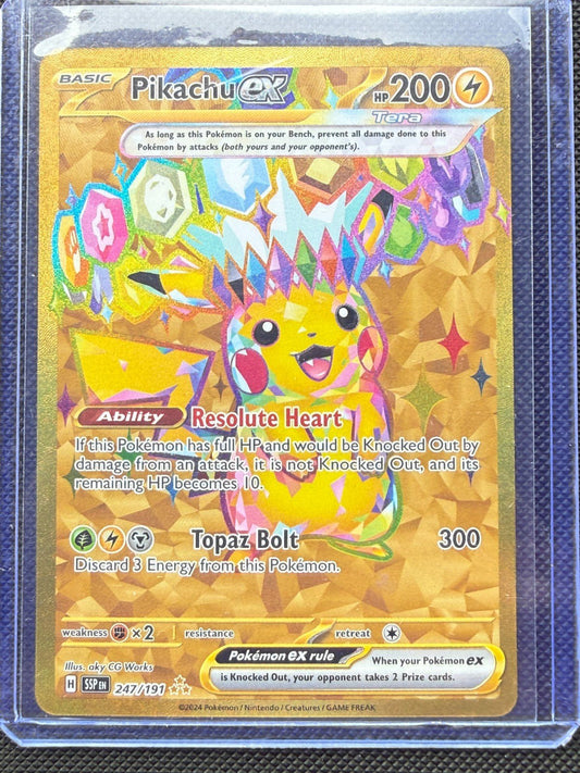 Pokemon SV08: Surging Sparks Pikachu ex 247/191