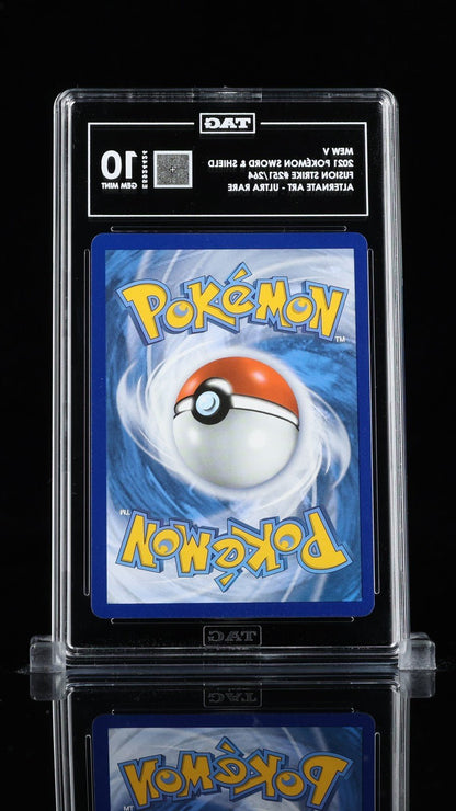 Pokemon TAG 10 Mew V (Alternate Full Art) 251/264 Swsh08: Fusion Strike Holo