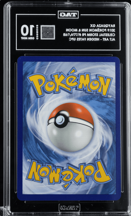 Pokemon TAG 10 Shiny Rayquaza GX 177a/168 Hidden Fates Premium Coll. Promo Card