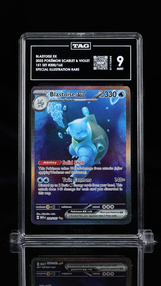 Pokemon TAG 9 Blastoise ex 200/165 Sv: Scarlet & Violet 151 Holo