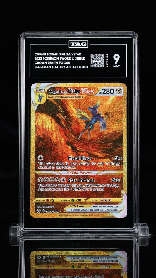 Pokemon TAG 9 Origin Forme Dialga VSTAR GG68/GG70 Crown Zenith Gold
