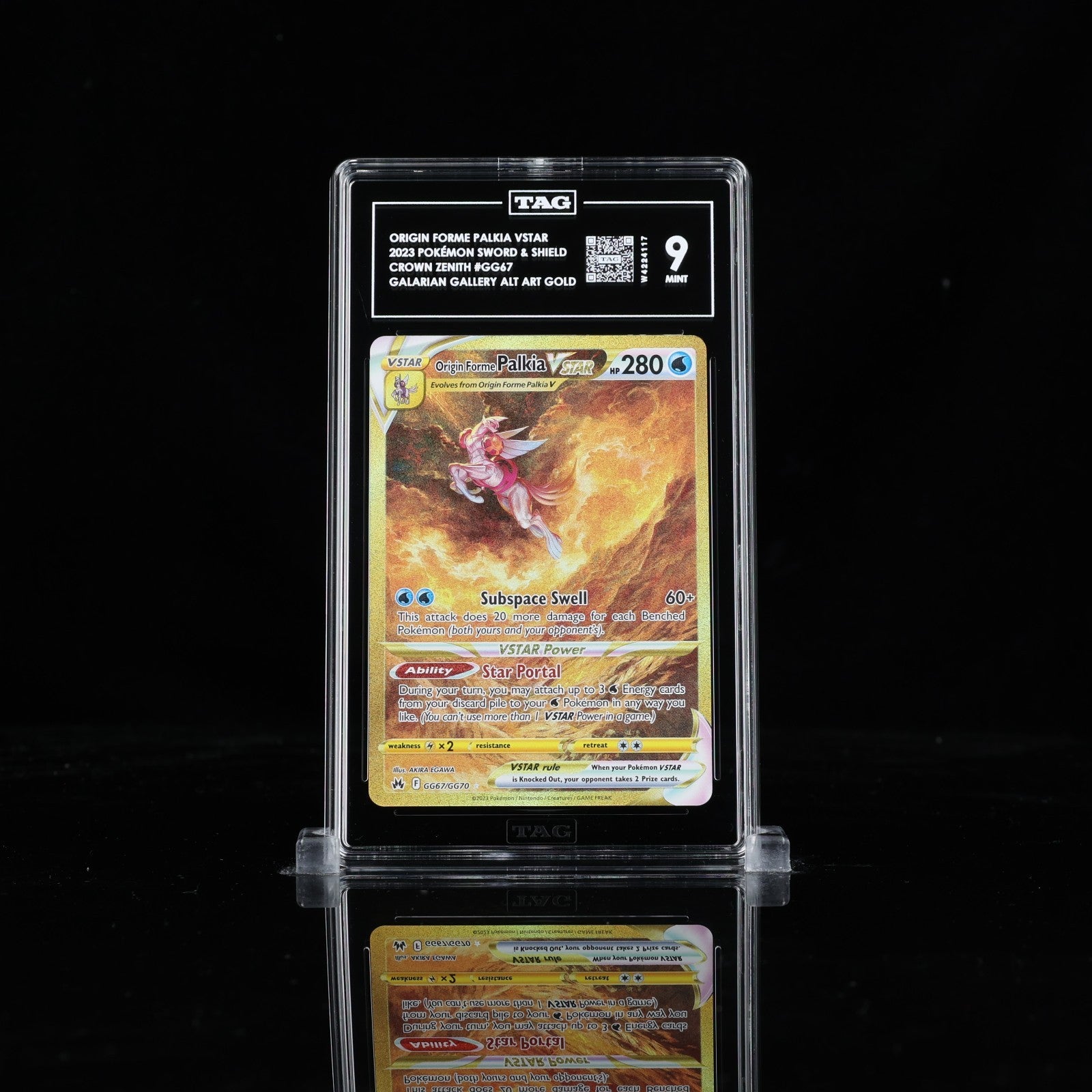 Pokemon TAG 9 Origin Forme Palkia VSTAR GG67/GG70 Crown Zenith: Galarian Gallery